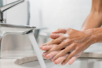 Ilustrasi cuci tangan.