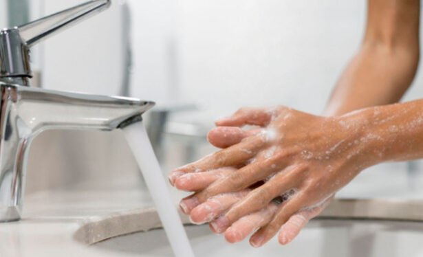 Ilustrasi cuci tangan.