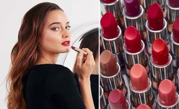 Ilustrasi perempuan dan lipstik