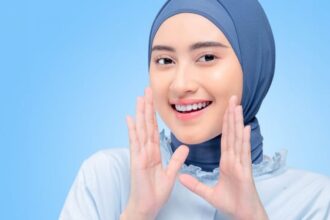 Ilustrasi kulit tanpa noda, warna yang merata, dan bebas dari jerawat