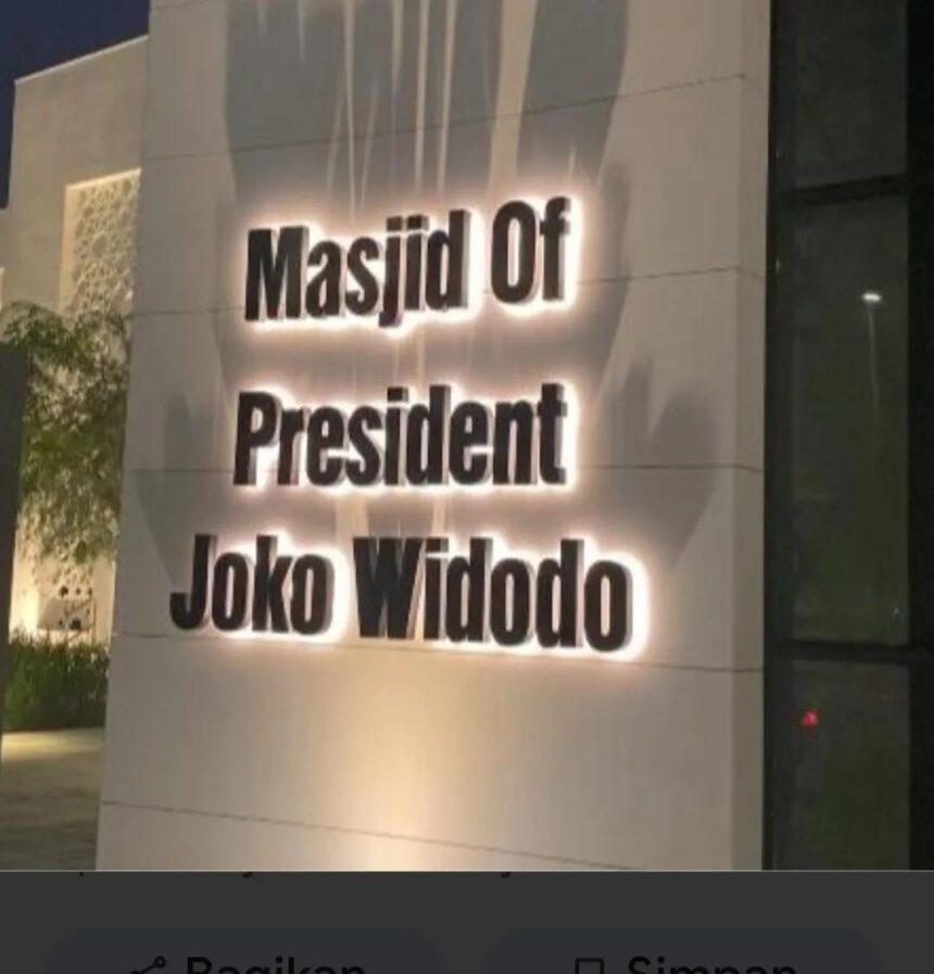 Viral Masjid Jokowi Berdiri di UEA