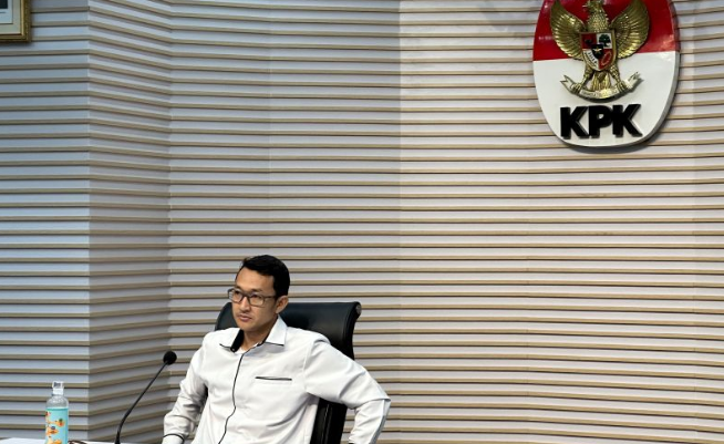 Juru Bicara Komisi Pemberantasan Korupsi (KPK) Budi Prasetyo saat memberikan keterangan di Gedung Merah Putih KPK, Jakarta, Rabu (14/5/2025). ANTARA/Rio Feisal