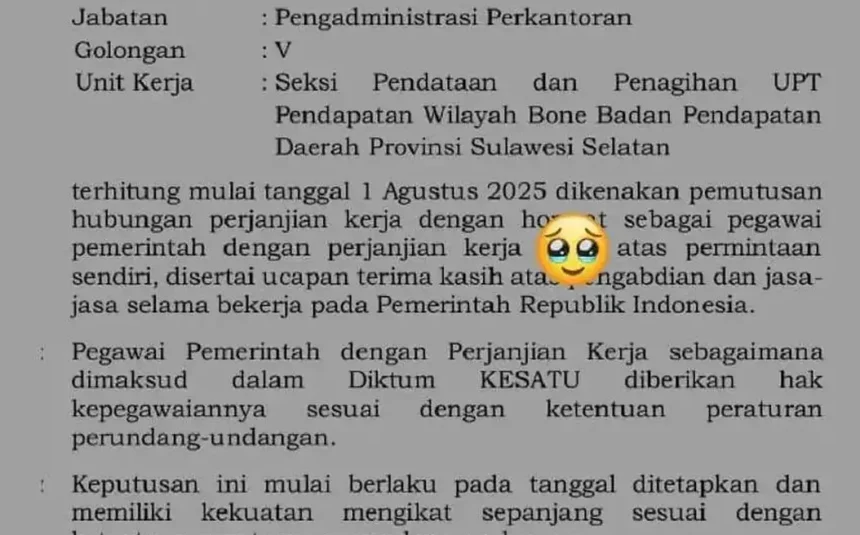 ‘Good Bye PPPK’, Pegawai Ini Pilih Mundur: Pesannya Bikin Haru